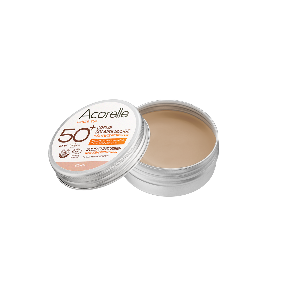 Crême Solaire Solide Beige SPF50+ Certifiée Bio