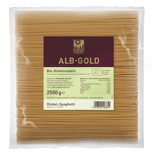 Bio Dinkel Spaghetti, Vorratsgröße 2,5 kg