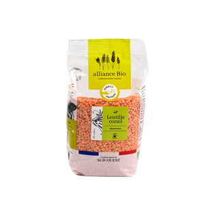 Lentilles Corail Décortiquées Origine France Bio