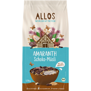 Bio Allos Amaranth Schoko Müsli, Vorratsgröße 1,5 kg
