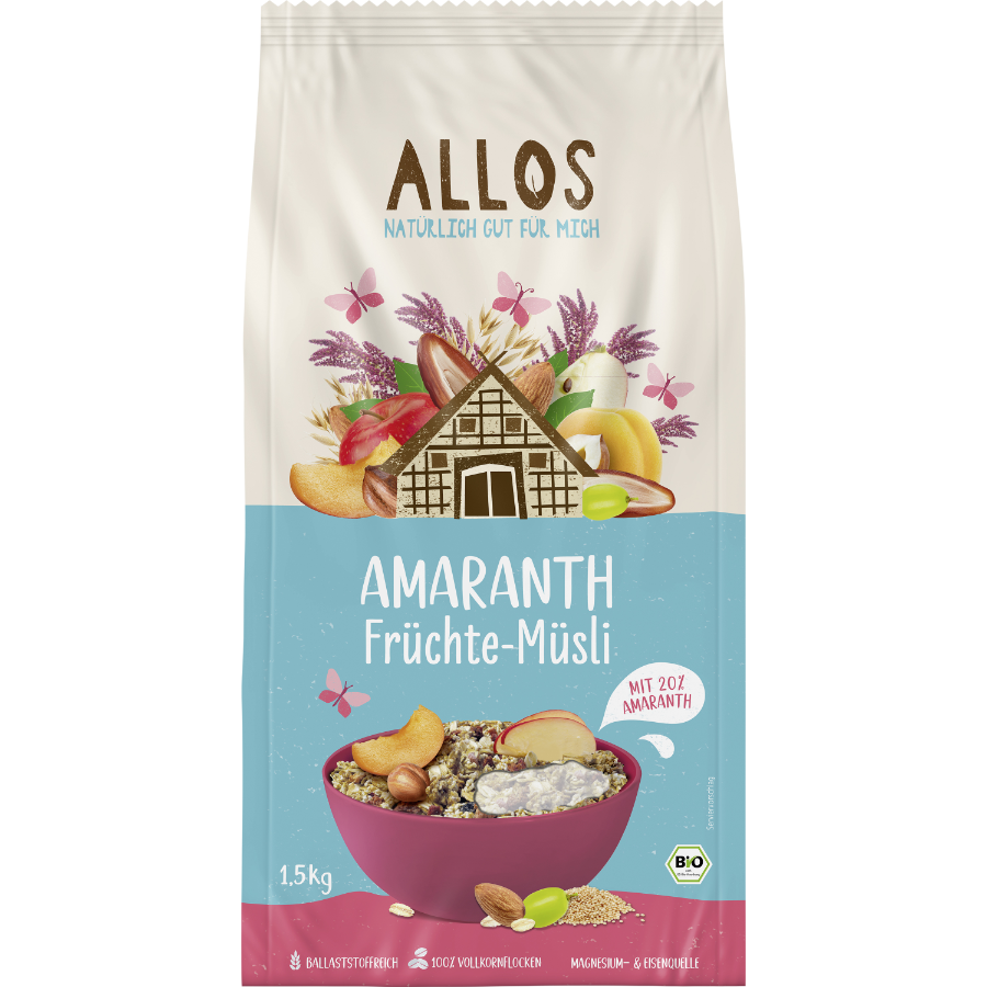 Bio Amaranth Früchte Müsli, Vorratsgröße 1,5 kg