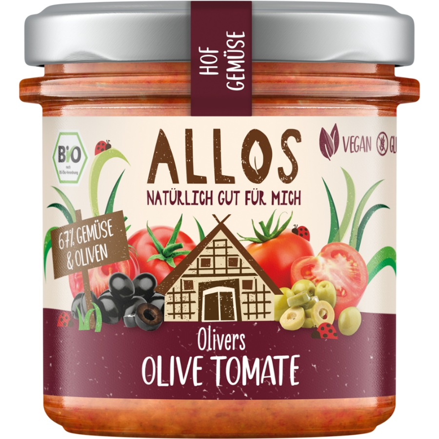 Bio Brotaufstrich Hof-Gemüse Olivers Olive Tomate