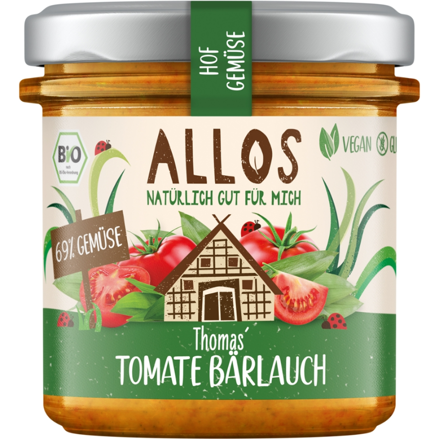 Bio Brotaufstrich Hof-Gemüse Thomas Tomate Bärlauch