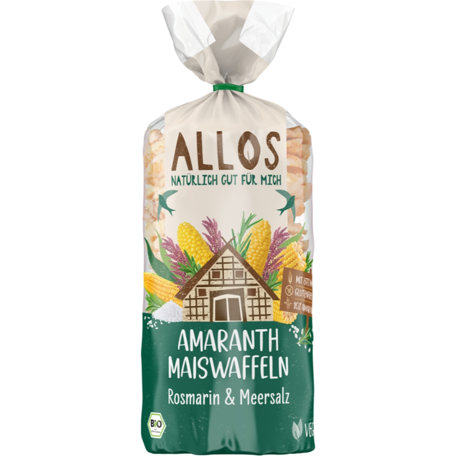 Bio Amaranth-Maiswaffeln Rosmarin & Meersalz