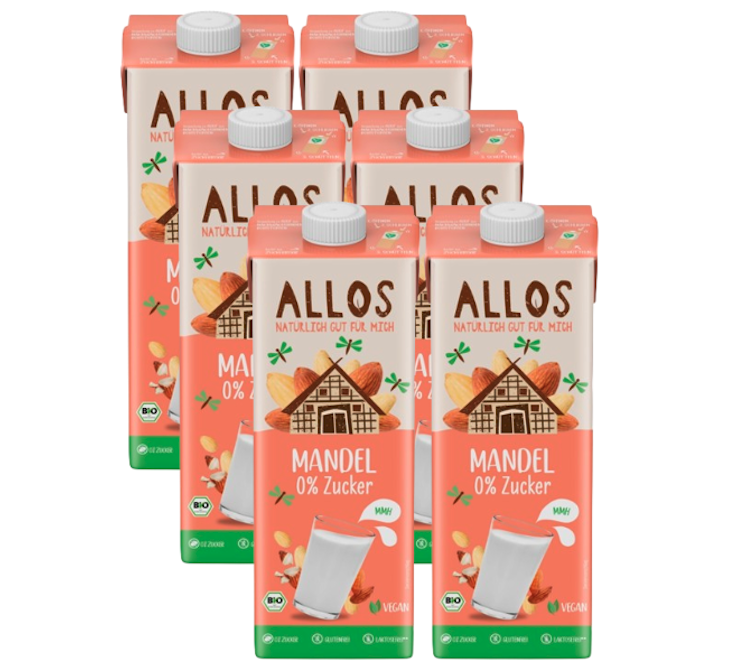 Bio Mandeldrink zuckerfrei, Karton 6 Stk.