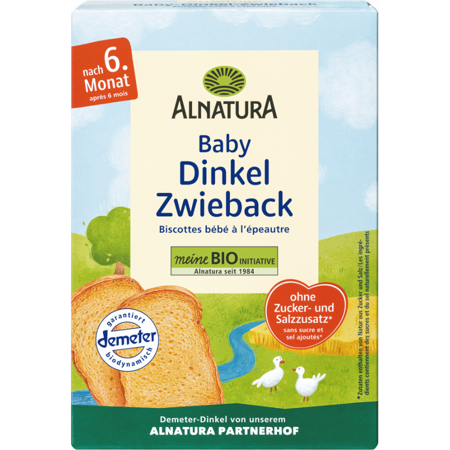 Bio Baby-Dinkelzwieback, demeter, ab 6. Monat