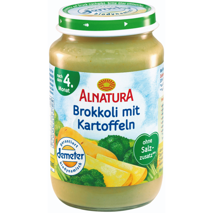 Bio Babybrei Brokkoli mit Kartoffeln, demeter, ab 4. Monat