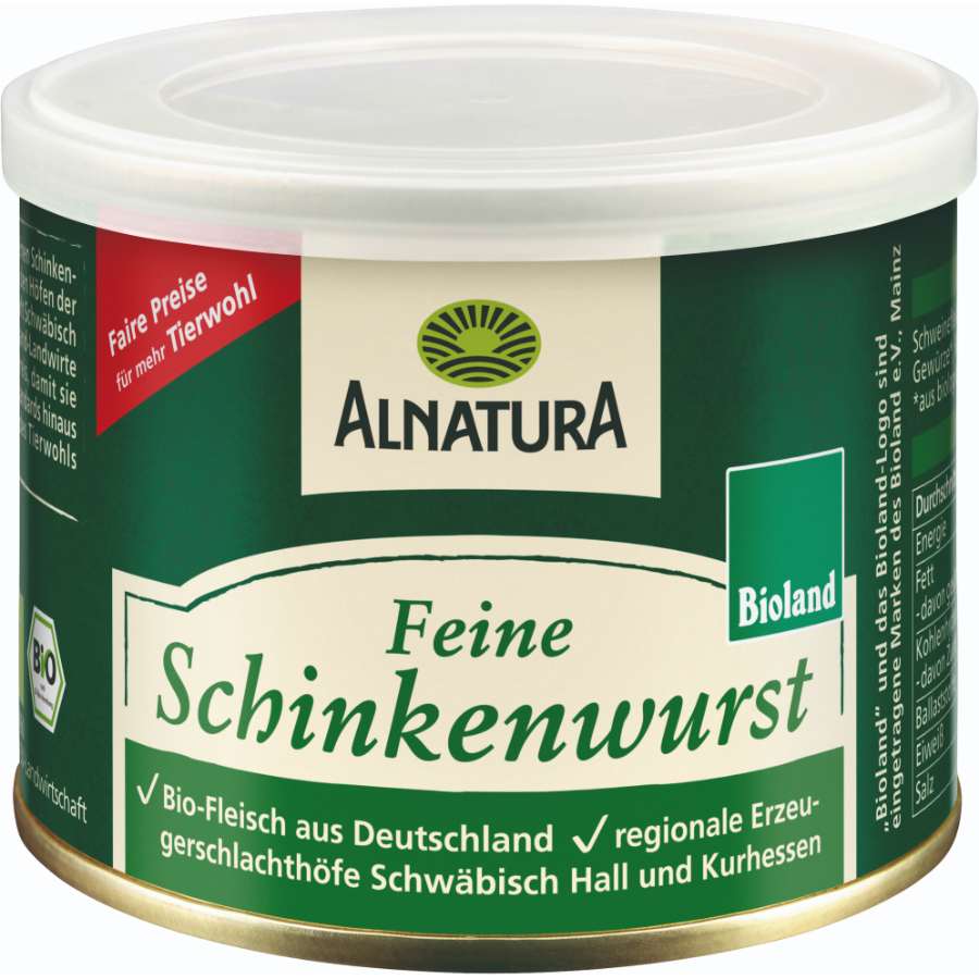 Bio Feine Schinkenwurst