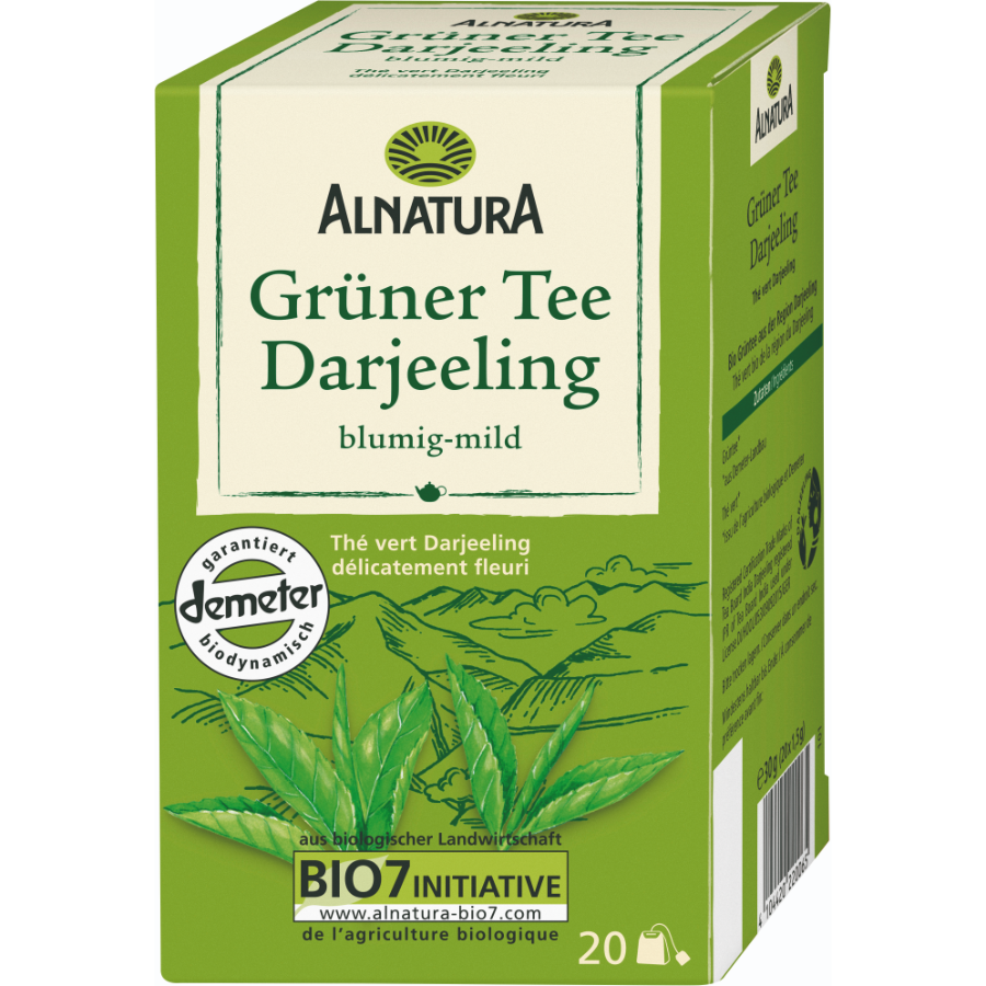 Bio Grüner Tee Darjeeling demeter, Beutel