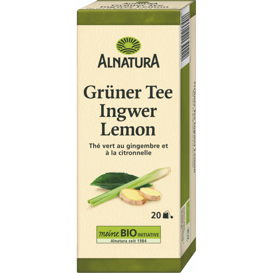Bio Grüner Tee Ingwer-Lemon, Beutel