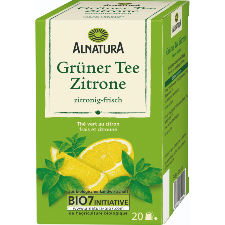 Bio Grüner Tee Zitrone, Beutel
