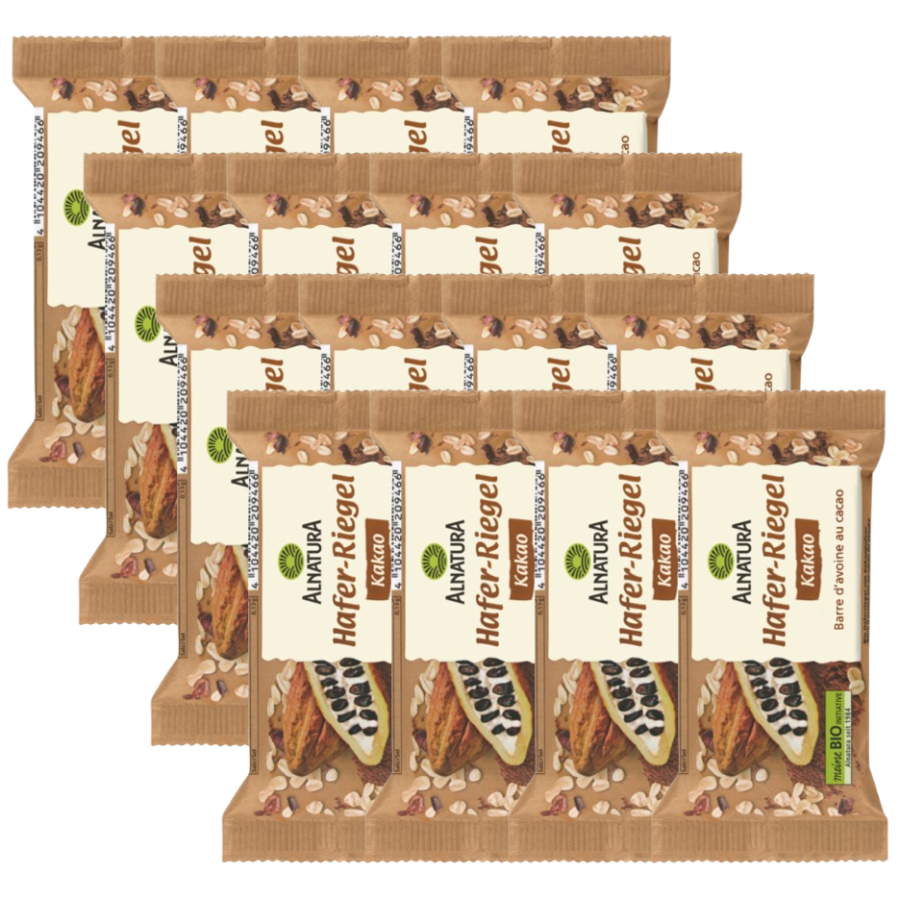 Bio Haferriegel Kakao, Karton 16 Stk.