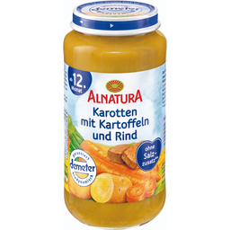 Bio Babybrei Karotten, Kartoffeln & Rind, demeter, ab 12. Monat