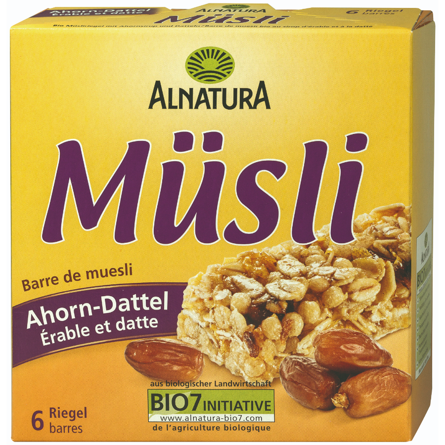 Bio Müsliriegel, 6 Stück
