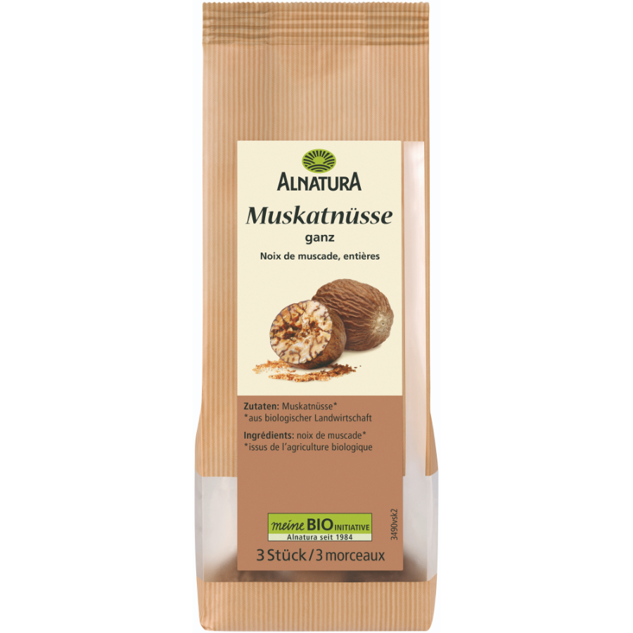 Bio Muskatnuss ganz