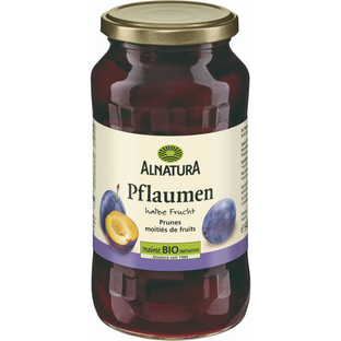 Bio Pflaumen halbiert