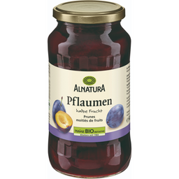 Bio Pflaumen halbiert