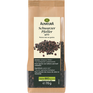 Bio Schwarzer Pfeffer ganz