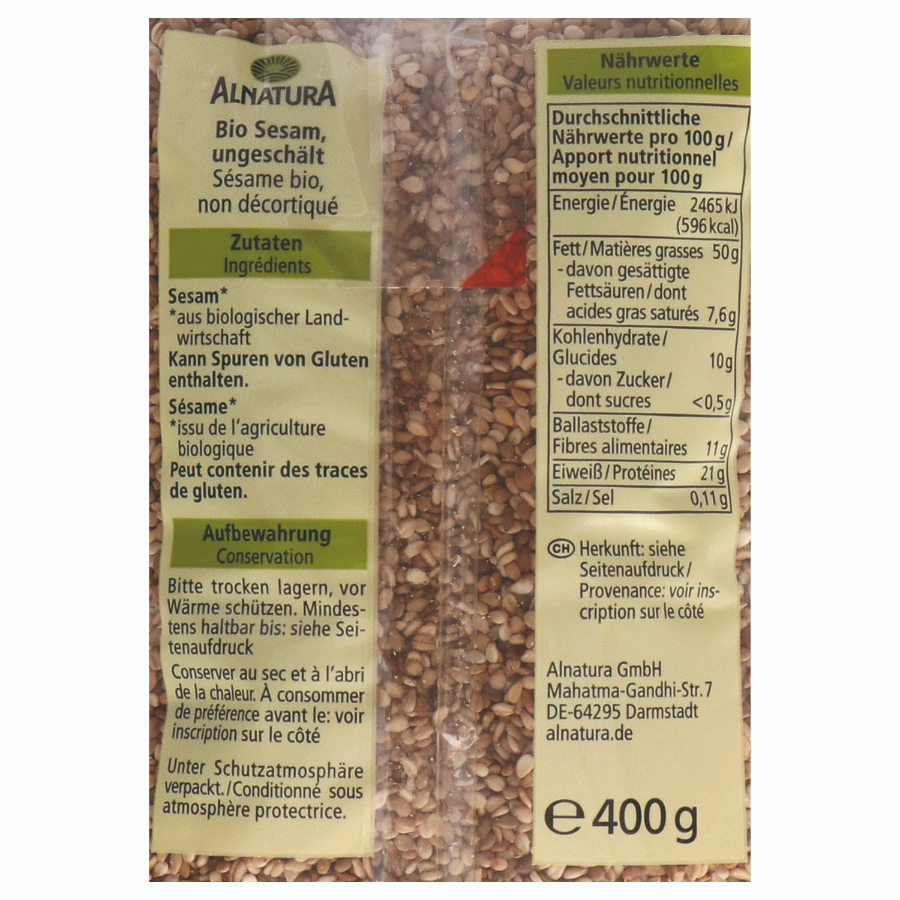 Bio Sesam ungeschält