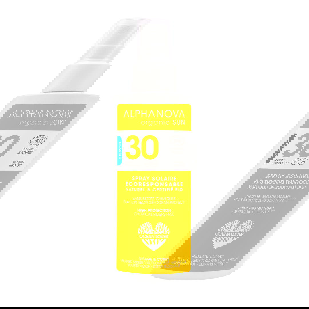 Spray Solaire SPF30 Certifié Bio
