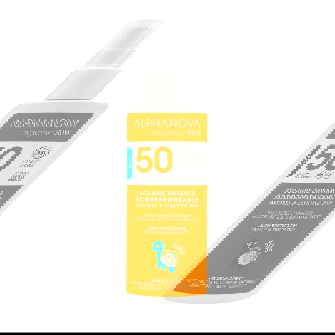 Spray Solaire SPF50 Enfants Certifié Bio