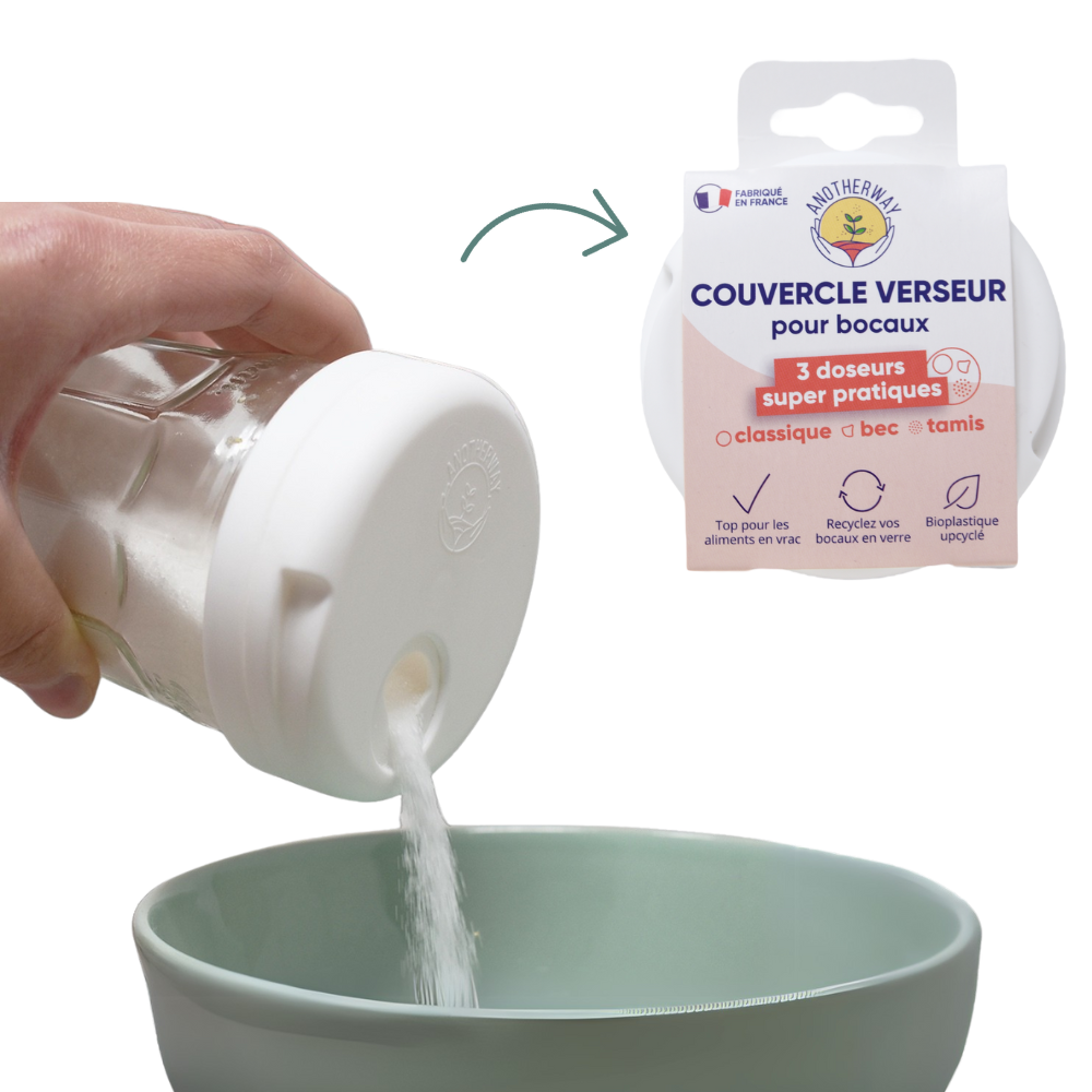 Couvercle Verseur Universel Bocaux Blanc