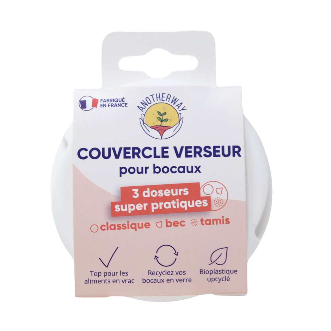 Couvercle Verseur Universel Bocaux Blanc