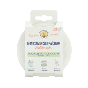 Couvercles Fraîcheur Réemployables pour Pots de Yaourt x 2