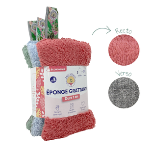 Éponges lavables grattantes x 3