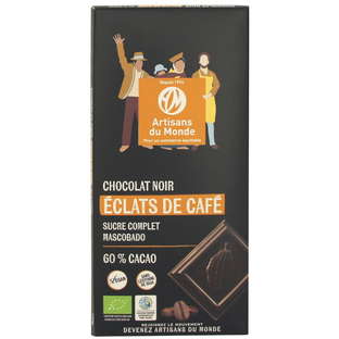 Chocolat Noir 60% aux Éclats de Café Bio