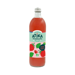Kombucha Fraise Basilic Bio