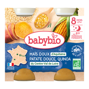 Maïs Patate Douce Quinoa Bio - Mes 1ers Morceaux Fondants (dès 8 mois) - 2x200g