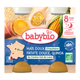 Maïs Patate Douce Quinoa Bio - Mes 1ers Morceaux Fondants (dès 8 mois) - 2x200g
