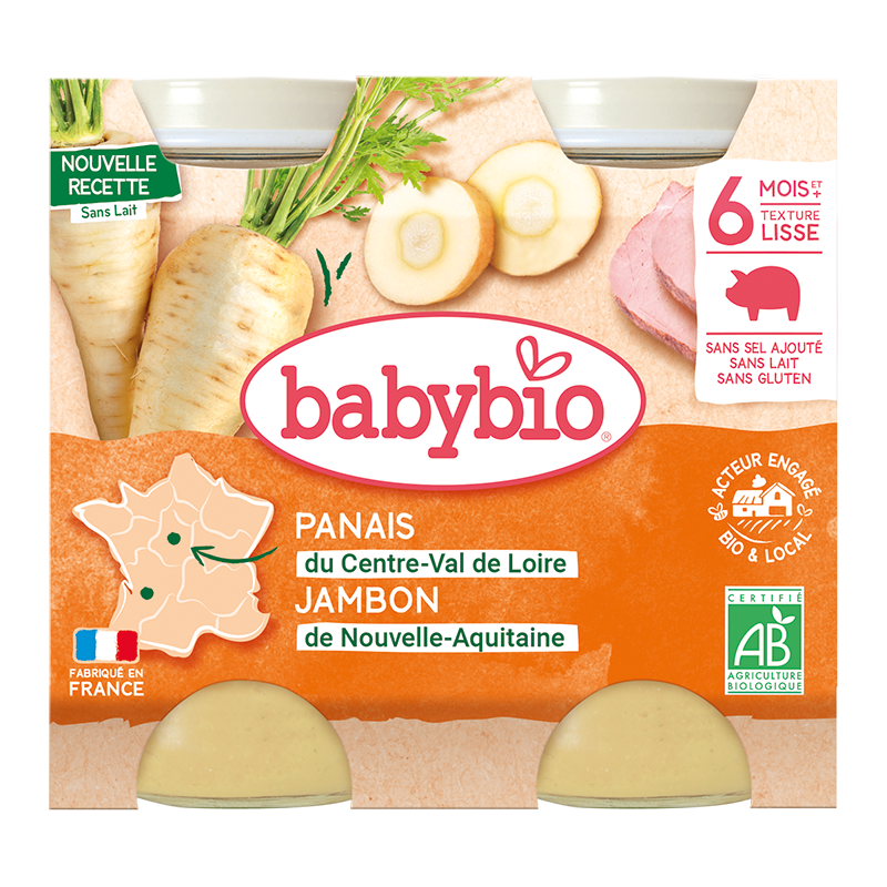 Petits Pots Panais Jambon Bio (dès 6 mois) - 2 x200g