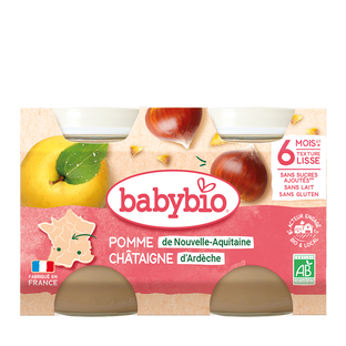 Petits Pots Pomme Chataigne Bio (dès 6 mois) - 2x130g