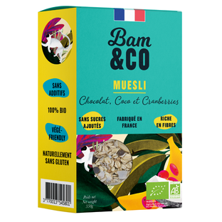 Muesli Chocolat Coco Cranberries Bio