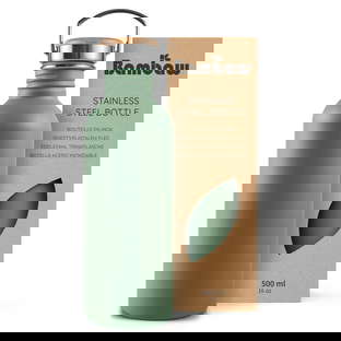 Gourde en acier inoxydable - vert sauge - 500ml