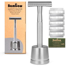 Rasoir de Sûreté Argent + Socle