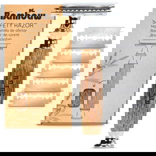 Rasoir de sûreté avec manche en bambou