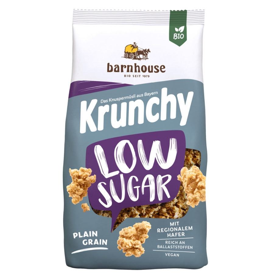 Bio Krunchy Low Sugar, Plain Grain