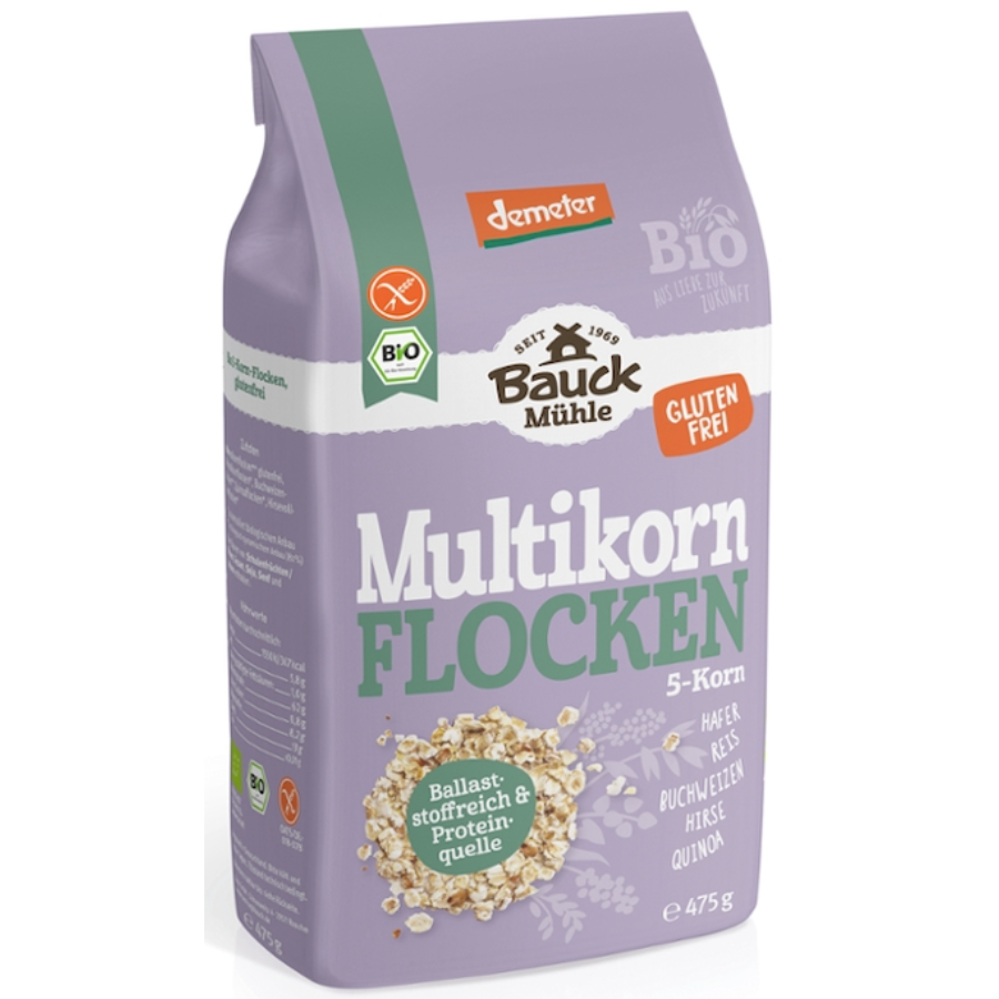 Bio 5-Korn-Flocken demeter, glutenfrei