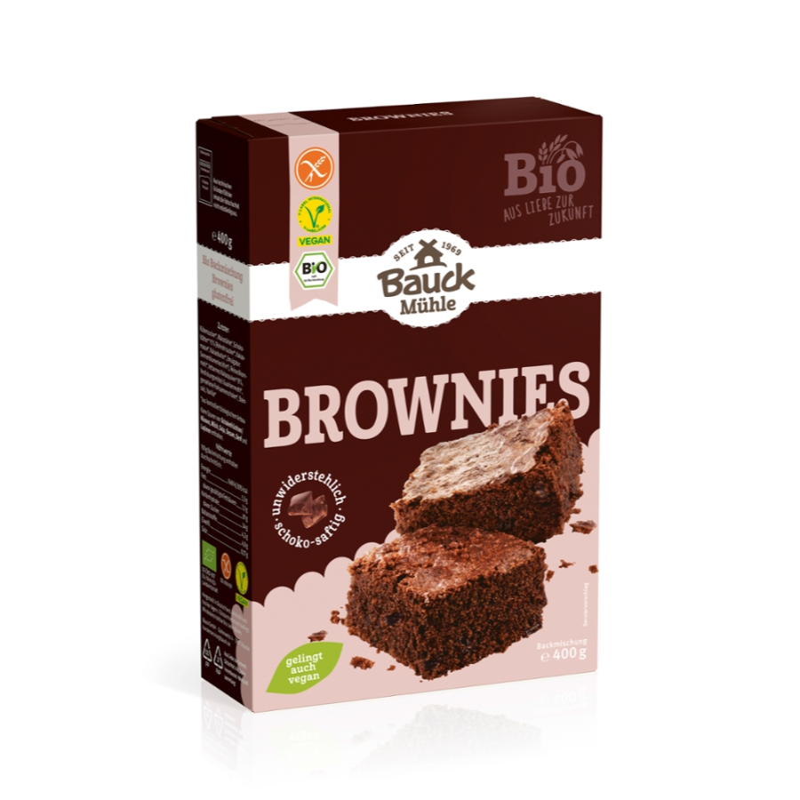 Bio Brownies Backmischung, glutenfrei