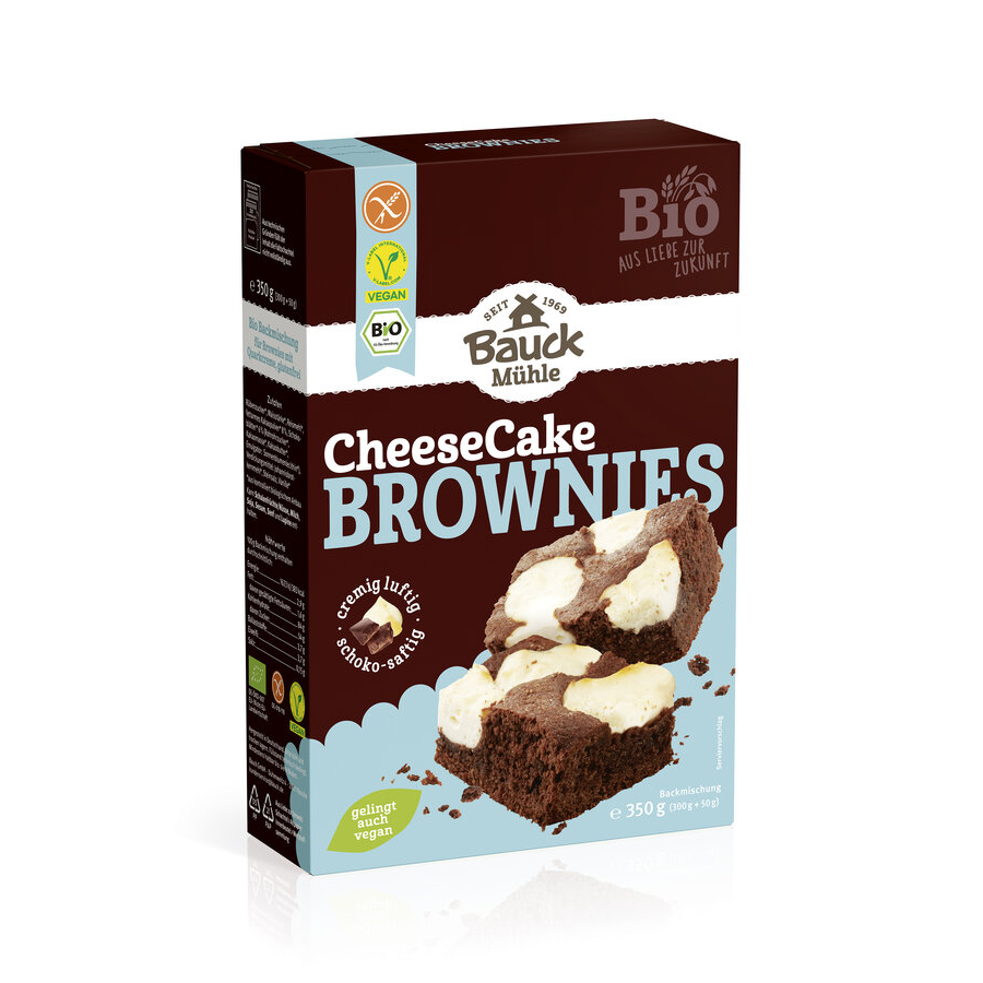 Bio Cheesecake Brownies Backmischung, glutenfrei