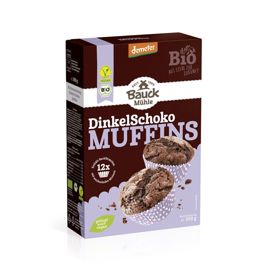 Bio Dinkel-Schoko-Muffins Backmischung demeter