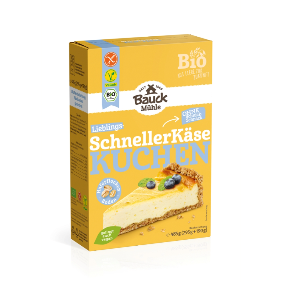 Bio Käsekuchen Backmischung, glutenfrei