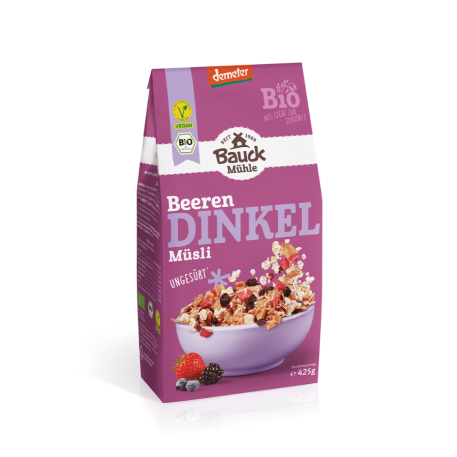 Bio Beeren Dinkel Müsli demeter