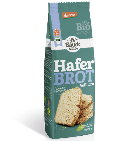 Bio Haferbrot Vollkorn Backmischung, glutenfrei, demeter