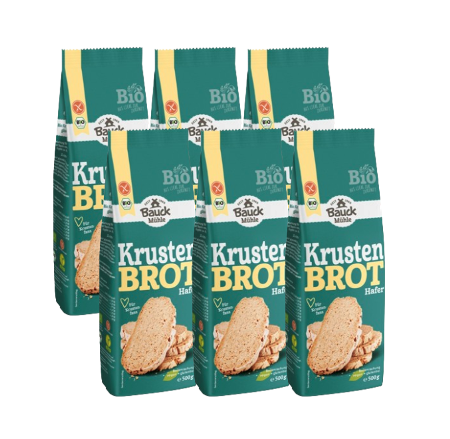 Bio Krustenbrot Backmischung, glutenfrei, Karton 6 Stk.
