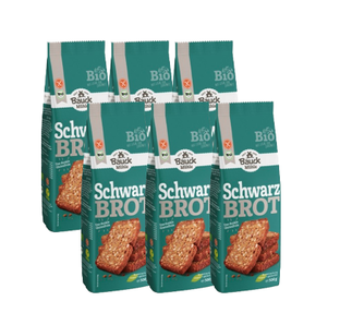 Bio Schwarzbrot Backmischung, glutenfrei, Karton 6 Stk.