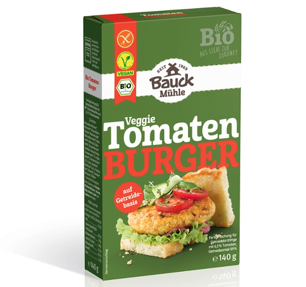 Bio Tomaten-Basilikum-Burger Trockenmischung, glutenfrei